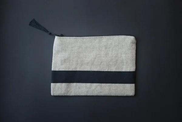 Bolso beige y negro Lino